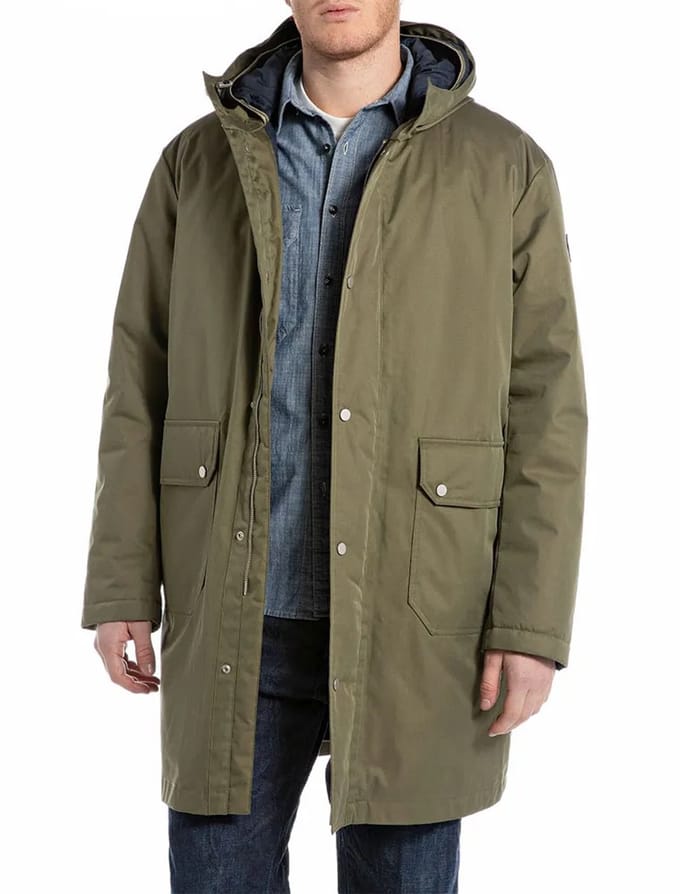 Replay M8477.000.85316 Jas Groen 2XL Man