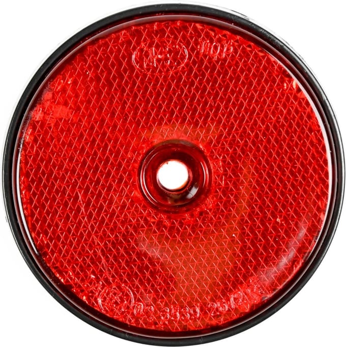 Benson Ronde reflector met schroefbevestiging - 60 mm - rood - E4-gekeurd