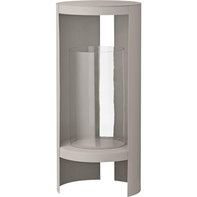 AYTM lantaarn Ora, grijsbruin, hoogte 58,4 cm, glas, aluminium