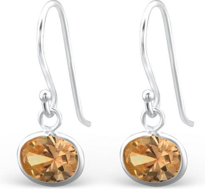 Montebello Oorbellen Cara Champagne - 925 Zilver E-Coating - 9x20mm