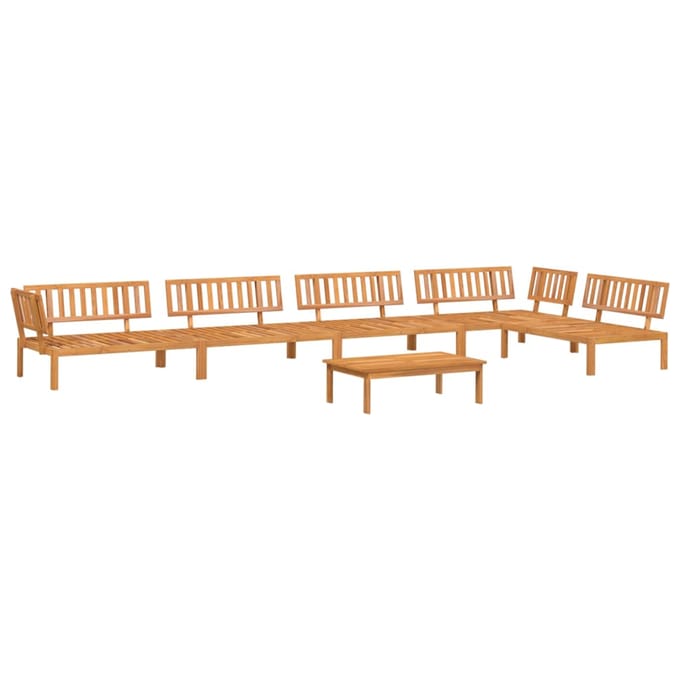 vidaXL - 6-delige - Loungeset - pallet - massief - acaciahout