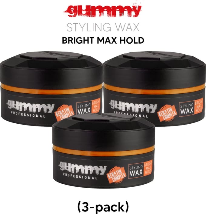 Gummy Styling Wax Bright Max Hold 150ml (3-pack)