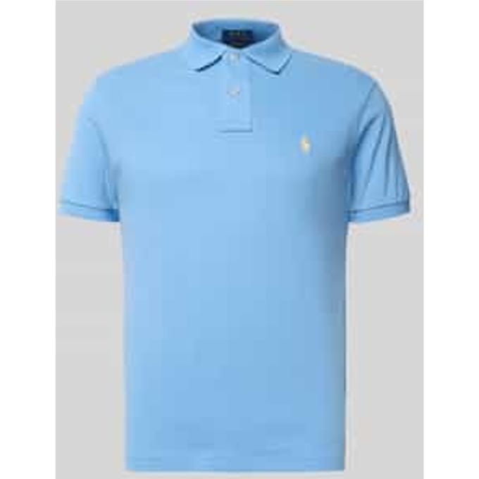 Custom slim fit poloshirt van puur katoen