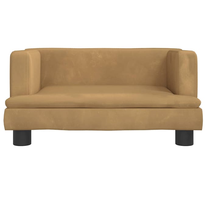 vidaXL - Kinderbank - 60x40x30 - cm - fluweel - bruin