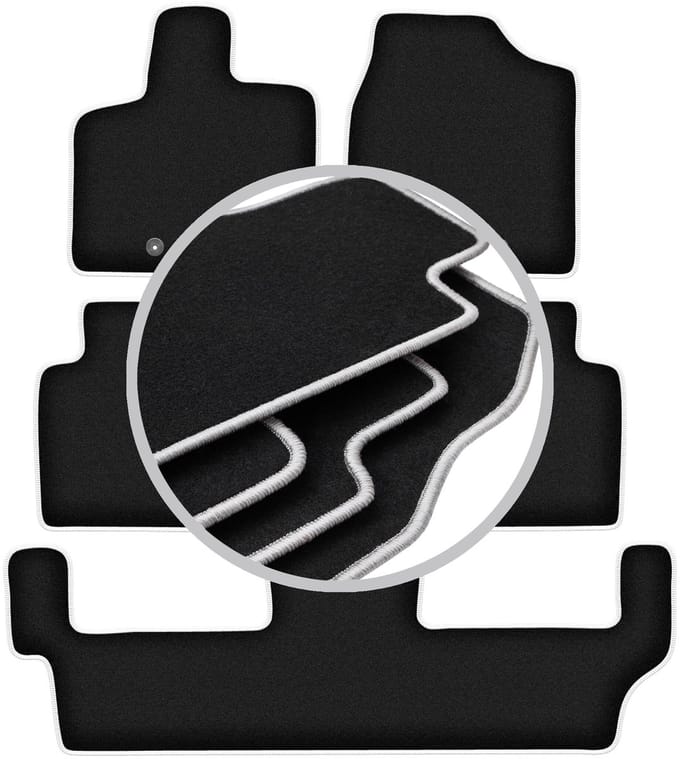 CARLUX-SILVER automatten voor: Dodge Caravan IV 7-zits (2008-2016)