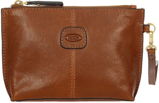 BRIC'S Leren Koppeling Volterra Pochette Tobacco Bruine