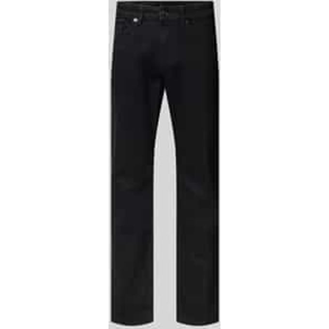 Straight fit jeans van katoenmix