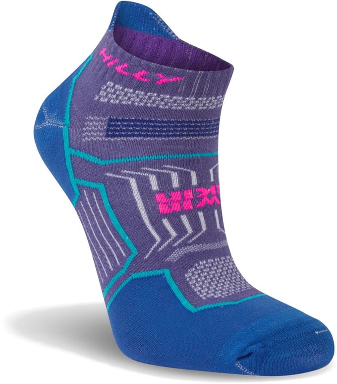Hilly TwinSkin Socklet - Paars/Blauw - 35-38