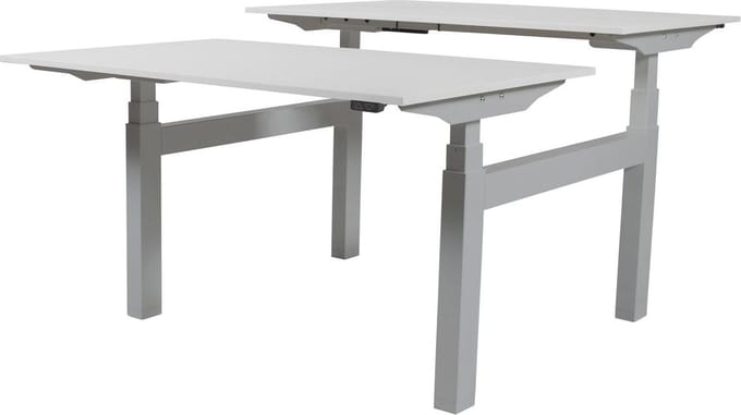 Zit Sta Bureau (2pp) - Elek 160x80/80 krijtwit - al frame