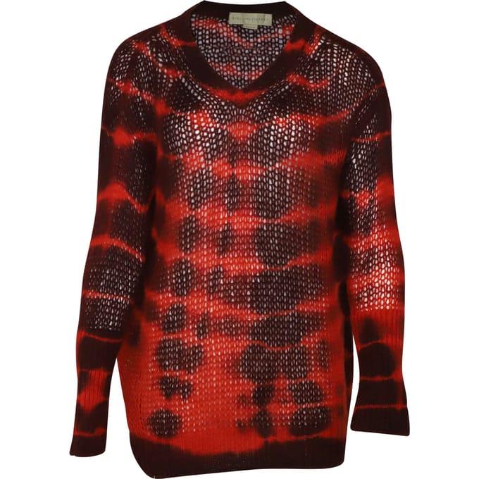 Stella McCartney tie-dye trui van rode alpacawol