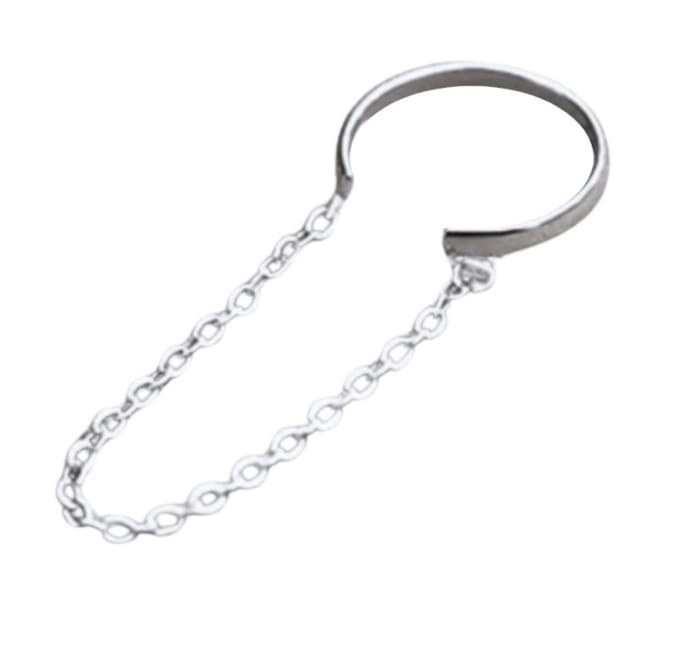Earcuff -zilver -smal kettinkje- Charme Bijoux