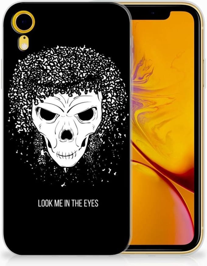 Silicone Back Case Apple iPhone Xr Skull Hair