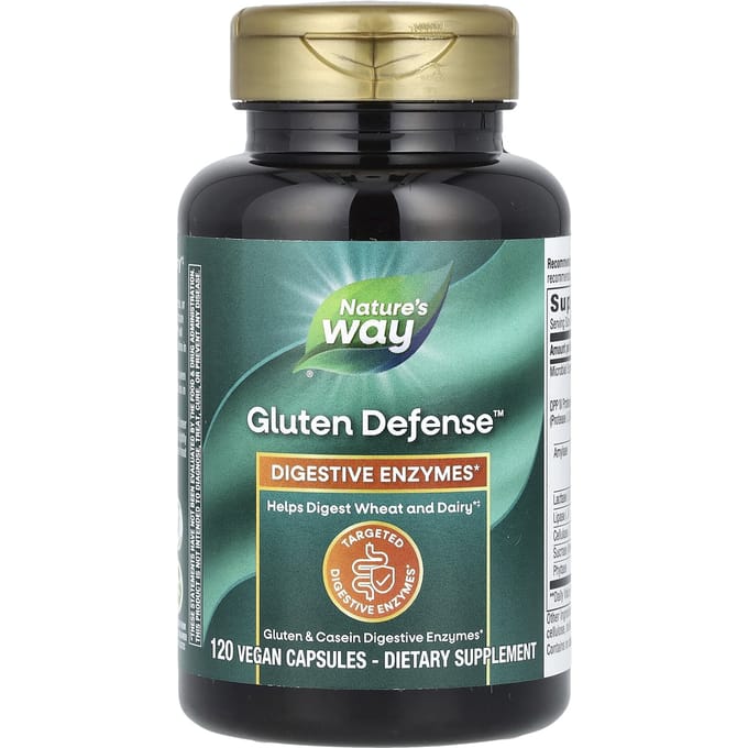 Nature's Way, Gluten Defense, Bevat DPP IV, 120 Plantaardige Capsules
