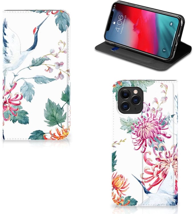 Apple iPhone 11 Pro Hoesje maken Bird Flowers