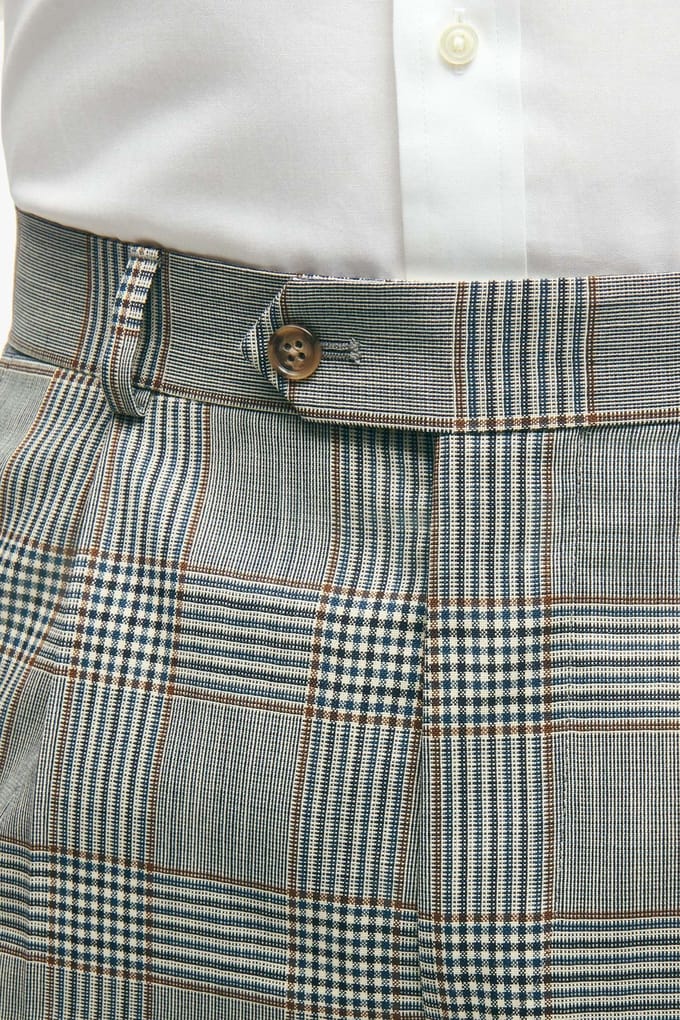 Brooks Brothers Regular Fit Checked Pants Multi Größe: W40L32 | Maßgeschneiderte Hosen Outlet | Herren