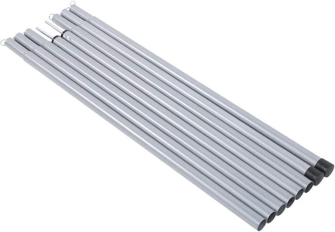 8 Stuks Verstelbare Luifelstokken Aluminium Tenten Tarp Steunpalen 2 Meter