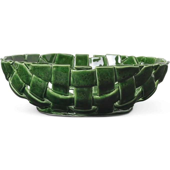Ferm Living Plait kom - Ø30 cm - emerald green