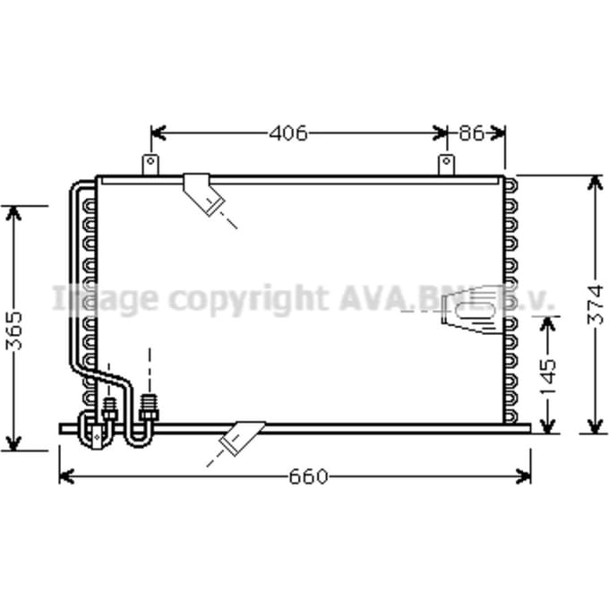 Condensator, airconditioning AVA COOLING BW5184