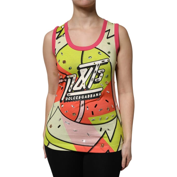Versierde Graphic Tanktop