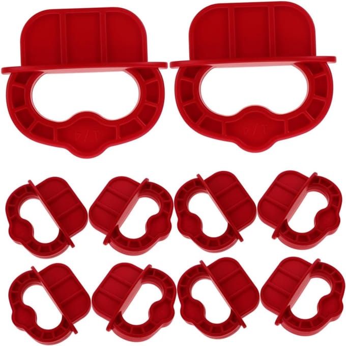 Deck Board Spacers - Houtafstandhouders - Terras Leggen - Consistente Afstand - 24 Stuks - Rood