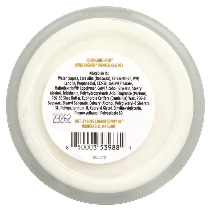 Duke Cannon Supply Co., Hurricane Hold®, New Anchor®, Pomade, 4,6 oz (130 g) white
