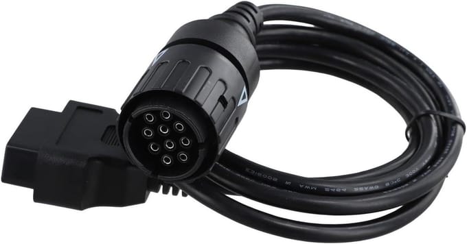 Motorfiets Adapter Kabel - Diagnose Kabel - Motor Diagnose - 10 Pin naar 16 Pin - 1.5 Meter - Zwart