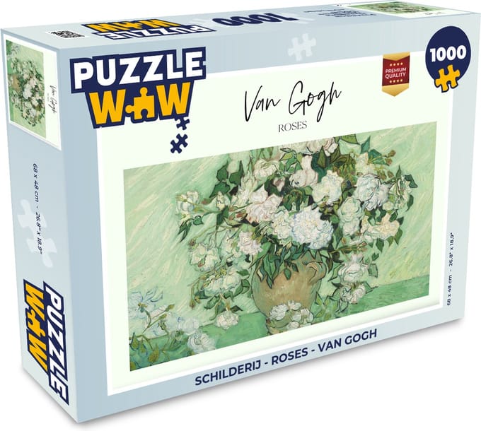 Puzzel Schilderij - Roses - Van Gogh - Legpuzzel - Puzzel 1000 stukjes volwassenen
