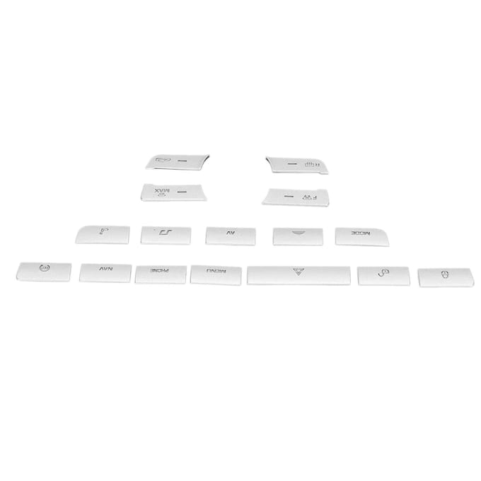 16 stuks Set Airconditioner Knop Schakelaar Cover Zilver Vervanging voor Jaguar XJ 13?15 white