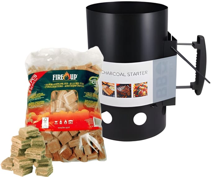 BBQ starter set - aanmaakblokjes 192x - houtskoolstarter - bbq starten - barbecue