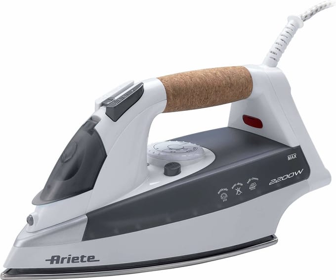 Ariete 6232 Droog- & stoomstrijkijzer - RVS zoolplaat - 2200 Watt- 300ml - Grijs