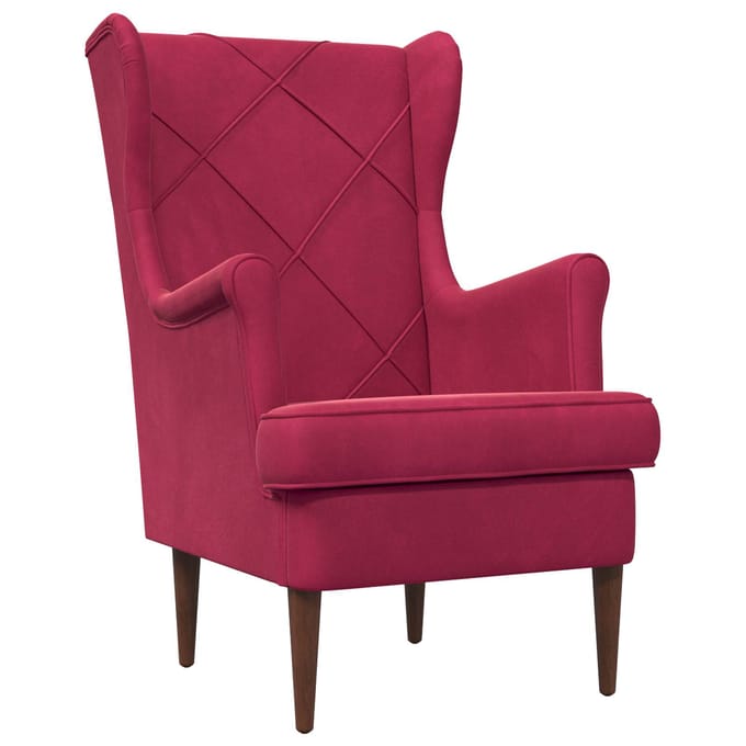 vidaXL - Fauteuil - Wijnrood - Fluweel