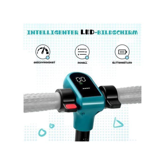 Trottinette - LEAWIN - Autonomie 5-8 KM - Max 14KM/H - Bluetooth - Frein électronique - Vert groen