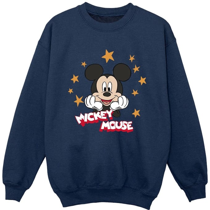 Disney Jongens Mickey Mouse Sterren Sweatshirt (Marineblauw)
