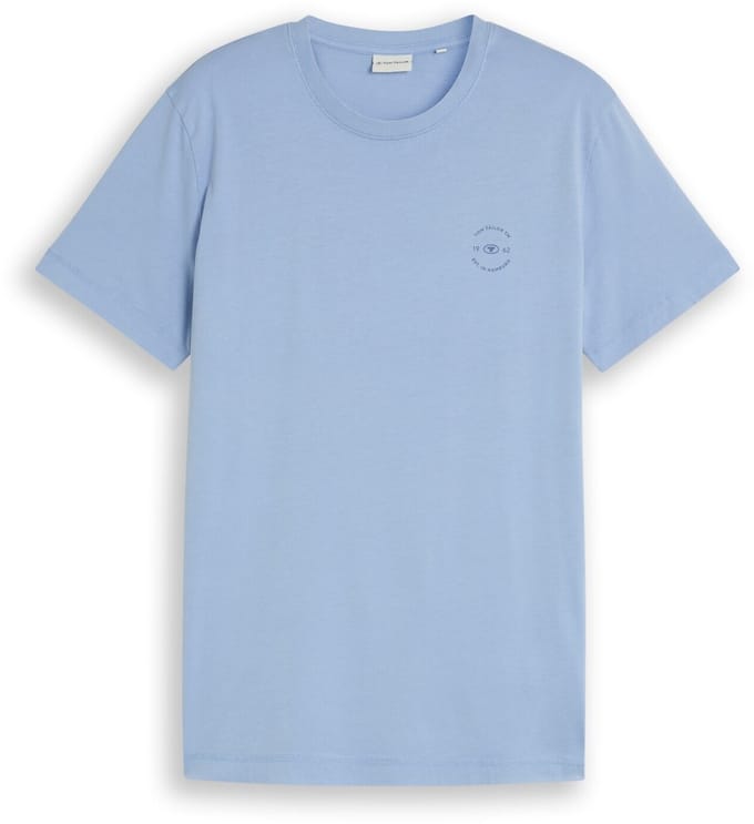 Tom Tailor - T-shirt met logoprint - Maat L - Pale Blue