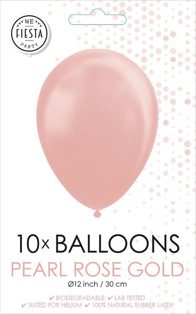 Globos Balloons Pearl Rose Gold 30cm 10pcs.