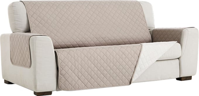 Duo quilt - Bankbeschermer - 110cm breed - Linnen - Twee kanten te gebruiken - OekoTex keurmerk