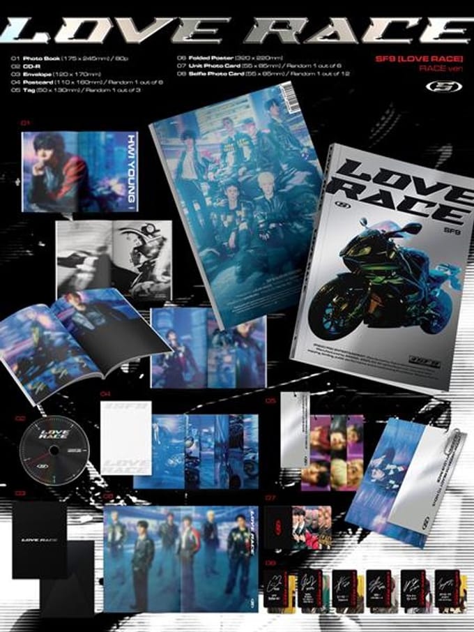 (MD-versie) SF9 [LOVE RACE] 15e Mini Album MD VER. gray