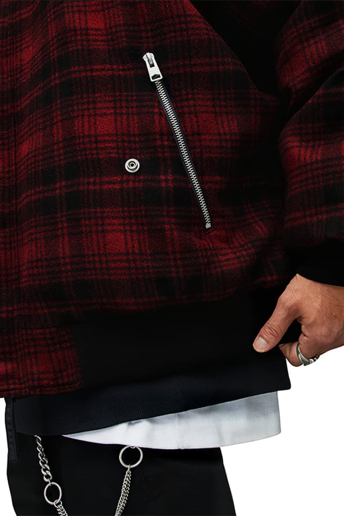 AllSaints Stan Bomber Red/black Taglia: XS | Bomber Outlet | Uomo | Rosso