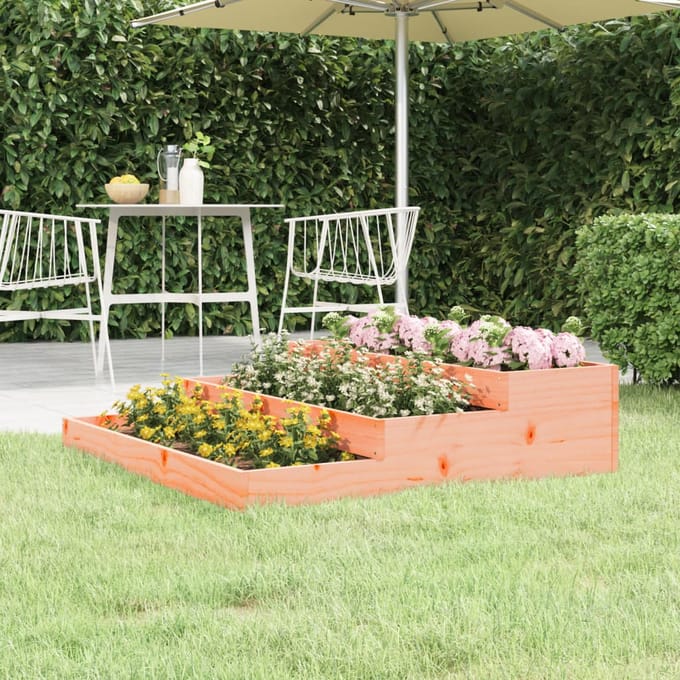 vidaXL - Plantenbak - 107x107x27 - cm - massief - douglashout