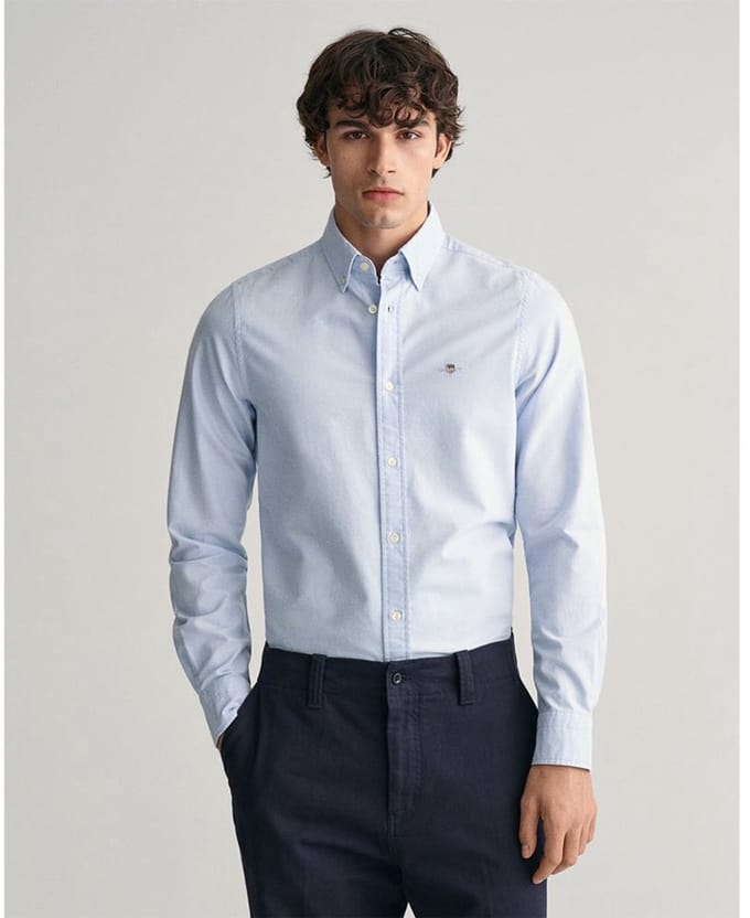 Gant 3230115 Overhemd Met Lange Mouwen Blauw M Man