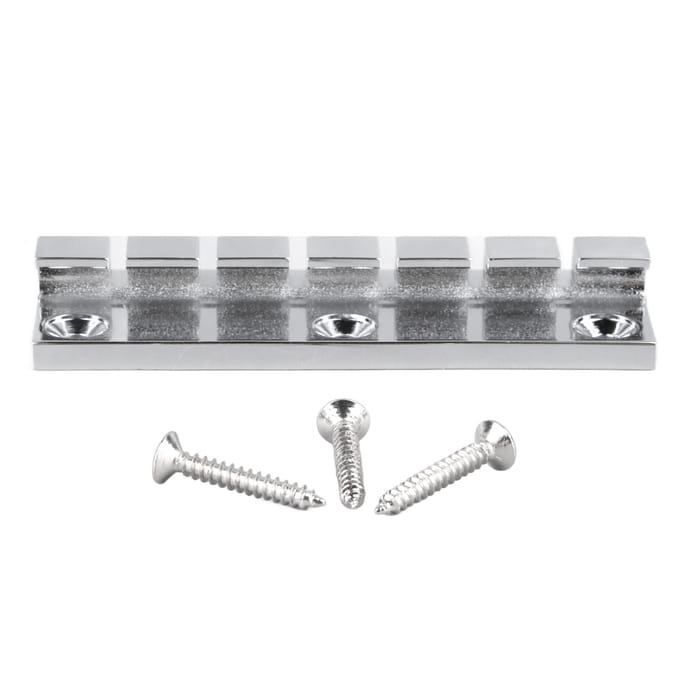 Selle 6 cordes avec vis Pont en alliage de zinc Remplacement Accessoires de guitare électrique Couleur chrome white