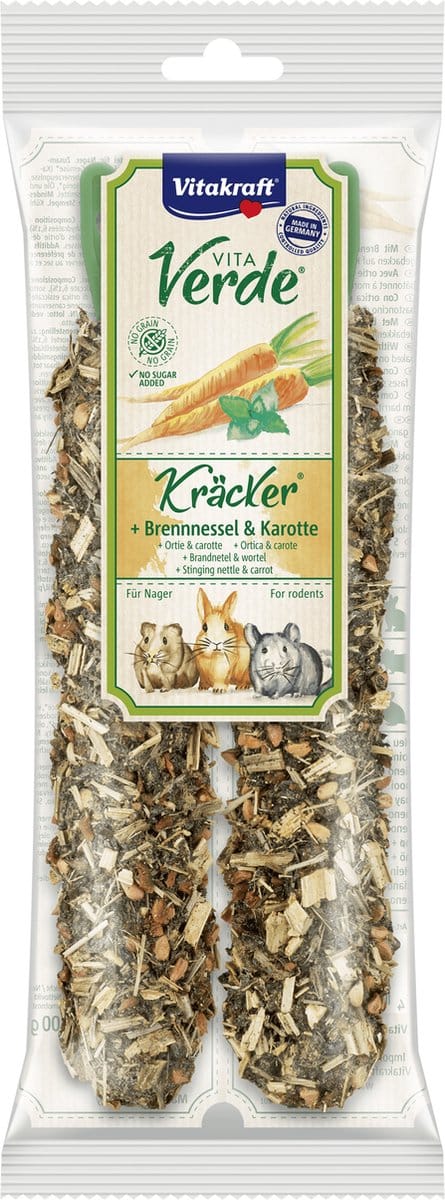 Vitakraft Vita Verde Nature Kräcker Brandnetel & Wortel - Knaagdiersnack