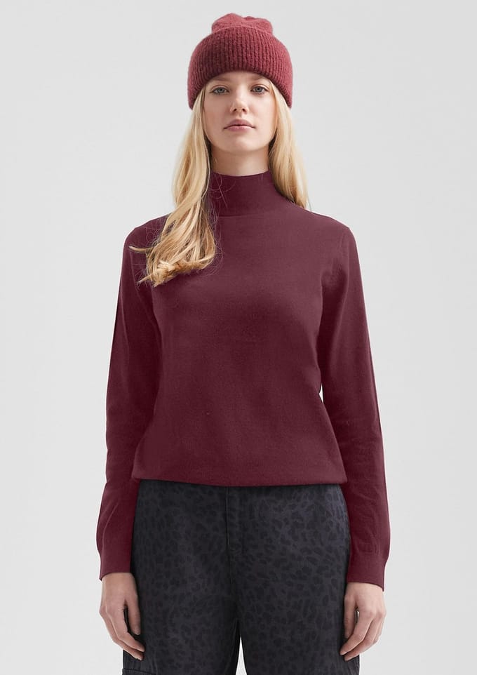 s.Oliver -qs Pullover Burgundy Taglia: XS | Maglioni a maglia Outlet | Donna | Marrone