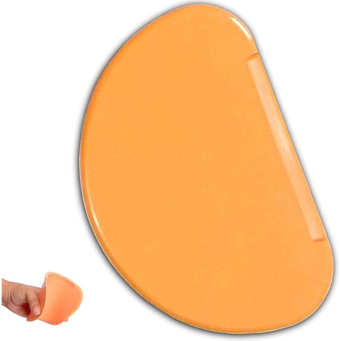 Halve Cirkel Rand Siliconen Deegschraper Cake Gladmaker Cake Schraper Deegsnijder Bakgereedschap L(for 6.5-9kg) beige