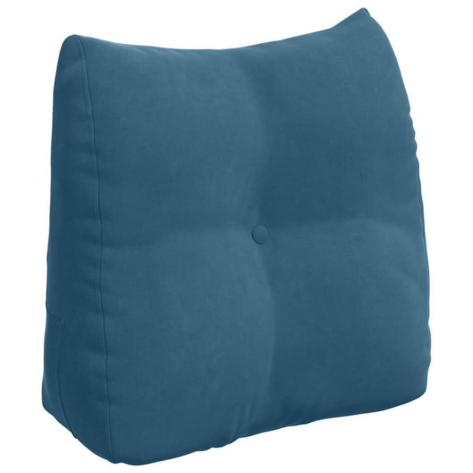 vidaXL - Rugkussen - Blauw - 45 - x - 24 - x - 50 - cm - Fluweel