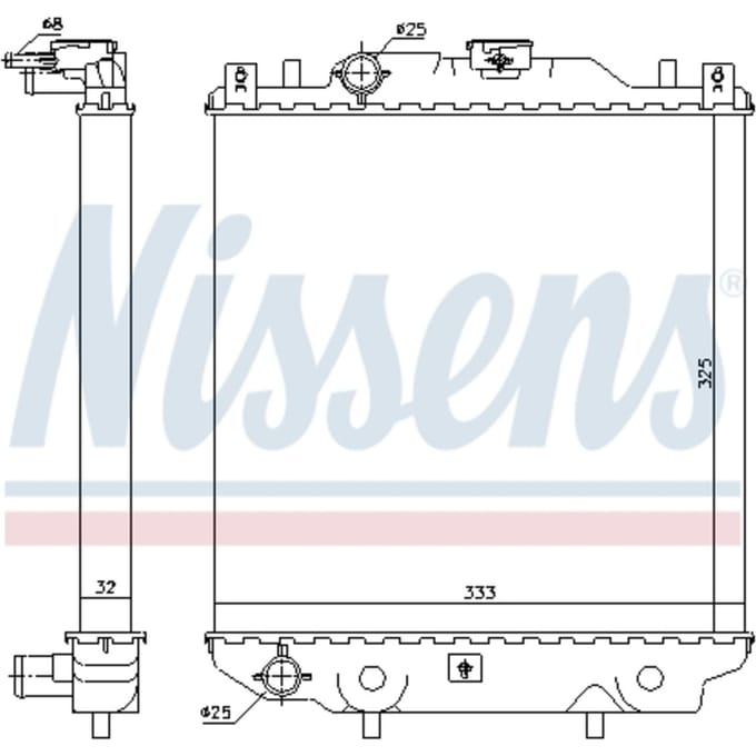 Radiator, motorkoeling NISSENS 64174A