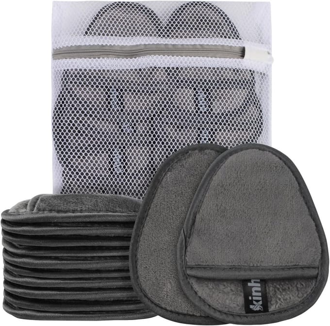 Herbruikbare Make-up Verwijderaar Pads - Wasbare Microvezel Gezichtsreinigingspads (12 stuks)