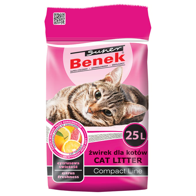 25l Citrus Freshness Compact Super Benek Kattenbakvulling