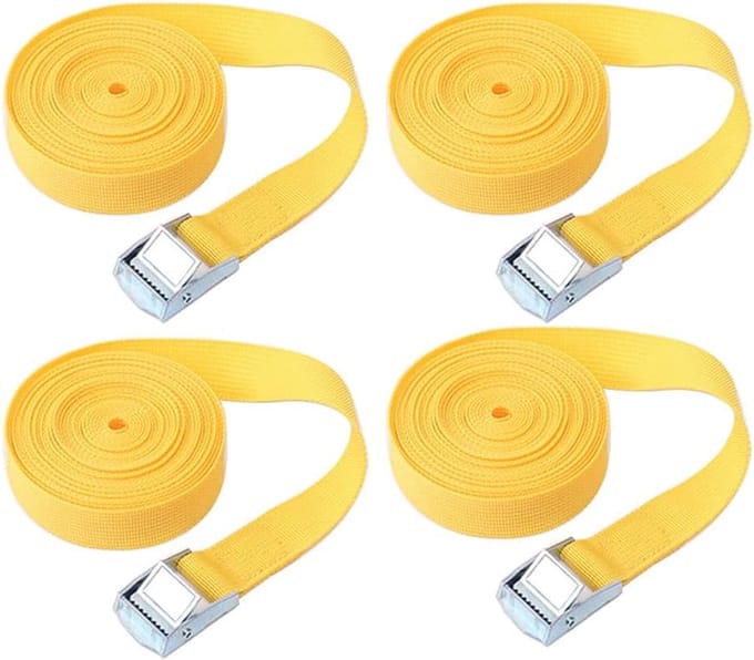 Daity 4 stuks - Spanbanden - 2m x 2,5cm spanbanden - gesp lastspanbanden - geschikt voor motor- - auto- - fietsendragers