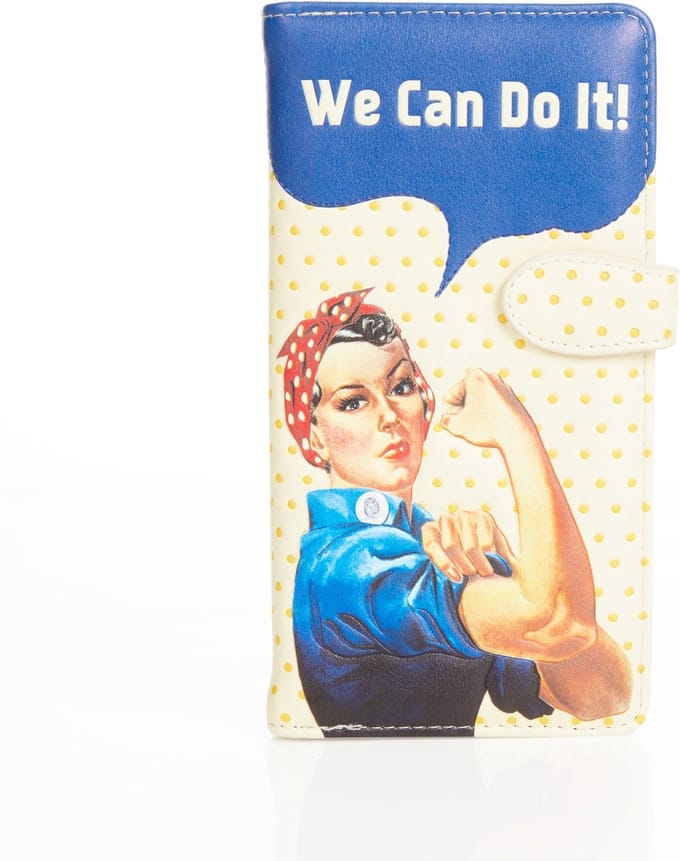 Shagwear Pasjeshouder - Portemonnee Dames - Portefeuille Dames - Kunstleer - We Can Do It (009630Z)